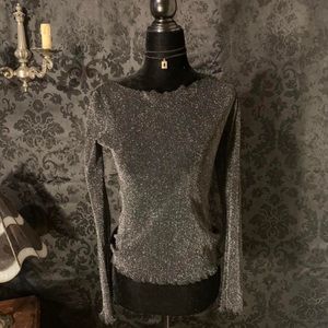 🦇 Sheer sparkle long sleeve top